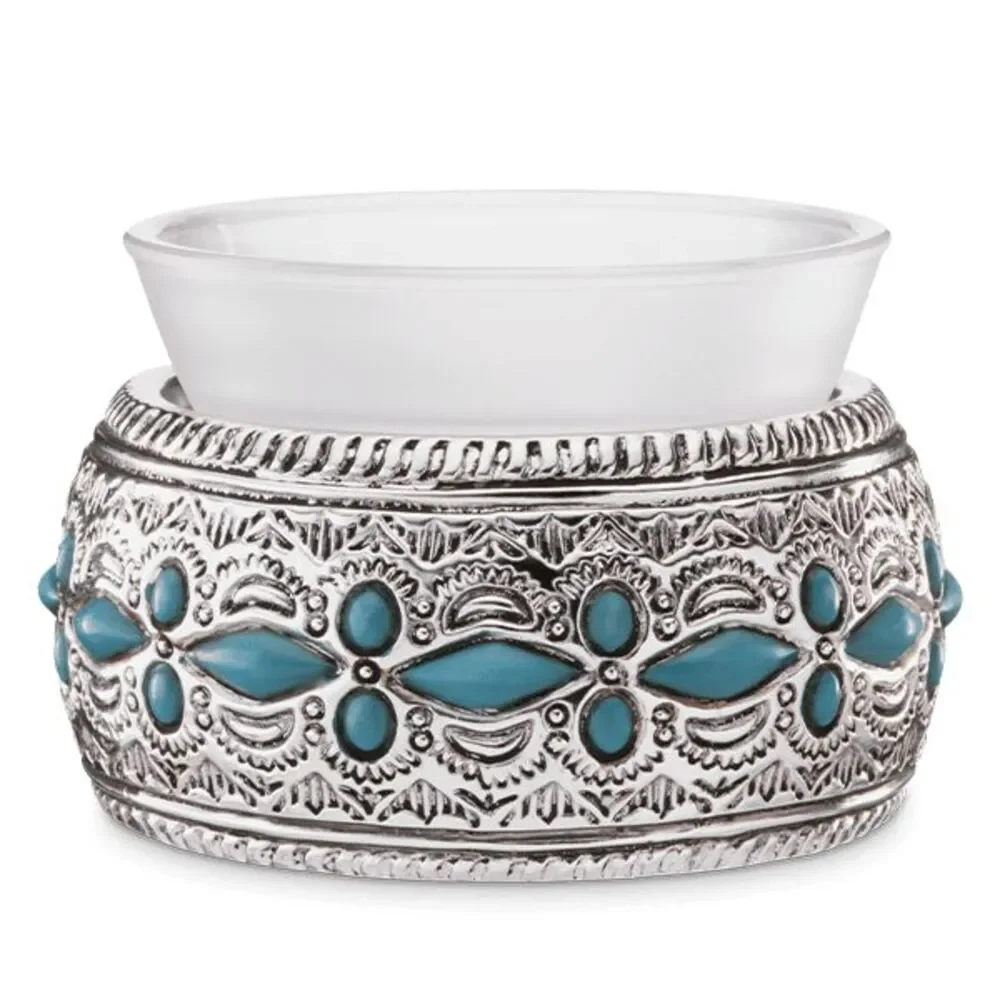 Scentsy SOUTHWEST SPLENDOR Element Warmer Turquoise & Silver NEW RARE RETIRED